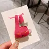 Pasador de Pelo de Conejo de Dibujos Animados Lindo Estilo Coreano Dulce Infantil Corazón Relleno de Algodón Dibujos Animados Pinza Lateral Pasador de Flequillo Hecho a Mano