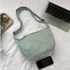 Bolso Cruzado Simple Harajuku Japonés Nuevo Estilo Coreano Versátil Estudiante Waffles Bolso de Hombro Artístico Color Sólido Bolso Dumpling