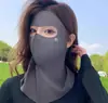 Mascarilla de Protección Solar para Mujer, Protección UV de Cara Completa, Nueva Mascarilla Facial de Seda Helada de Verano 2026, Protección Integrada para Cuello