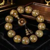 Pulseira Autêntica de Sândalo Verde Argentino com Círculo Único, Contas de Oração Budistas, Pulseira de Madeira com Vários Círculos, Diversos Estilos, Atacado do Fabricante