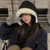 Sombrero de Muñeco de Nieve Pequeño ~ Secado Rápido Otoño e Invierno Sombrero Lei Feng Relleno con Cordones para Mujer Protección Cálida para los Oídos Gorra de Aviador