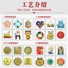 Imán de Metal para Refrigerador Turismo de Ciudad Creativa Cultural y Creativo Beijing Nueve Dragones y Corona de Fénix Imán de Metal para Refrigerador Fuerte Succión Creativo