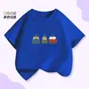 Exportación Transfronteriza de Camisetas de Manga Corta de Dibujos Animados para Niños, Tops de Verano Lindos y de Moda, Camisetas de Marca de Verano Modernas para Niños