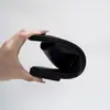 Sandalias Planas de Cuero Genuino de Talla Grande para Mujer para Uso en Exteriores, Slip-Ons Casuales Simples, Nuevo Estilo de Verano Negro