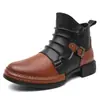Botines de moda de caña alta para hombre de talla grande transfronterizos, Botas Martin de moda estilo británico, Botas de cuero versátiles de invierno para hombre estilo europeo y americano