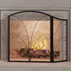 Tela de Ferro Malhada Vintage para Lareira Tampa de Lareira Barra de Fogo Ferramenta de Lareira para Villa Divisória Decoração de Fornalha