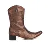 Nuevas botas de tobillo con cremallera de talla grande 40-50 de comercio exterior suministro Botas Martin con punta repujada vintage tacón medio grueso