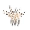 Tocado de novia transfronterizo europeo y americano, hecho a mano, con flores de resina, peine para el cabello, hermosos accesorios para vestido de novia.