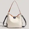 Mochila para Estudiante Universitario, Bolso Cruzado Versátil de Color Contrastante de Gran Capacidad, Bolso de Hombro para Viajes Diarios, Bolso Tote de Lona Empalmada