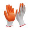 Guantes de Protección Laboral de Hilo Blanco Naranja de Nylon Nitrilo de 13 Pines Resistentes al Desgaste Recubiertos Antideslizantes Resistentes al Aceite Transpirables Guantes para Obra y Mantenimiento