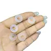 Calcedonia Blanco Hielo Anillo Doble Cara Mobius Colgante de Collar de Jade Accesorios Venta al por Mayor Artículo Más Vendido