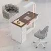 Conjunto de Mesa e Cadeira para Manicure Preço Especial Econômico Simples Duplo e Simples Estilo Retro Chinês Mesa para Manicure Estilo Creme Simples