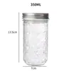 Frasco de Vidrio Diamante Transparente Botella de Vidrio para Mermelada Botella Sellada para Yogur Botella Pequeña para Mermelada Botella de Vidrio Diamante