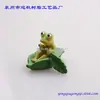 Suministro directo de fábrica nuevos accesorios de paisaje para acuario de peceras con forma de rana y hoja de loto micro paisajismo suculentas macetas pequeñas accesorios