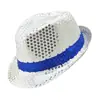 Sombrero Jazz Universal para niños y adultos sombrero de lentejuelas para actuación sombrero de escenario danza sombrero para el Día del Niño