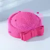 Boina Nueva de Lana para Mujer Estilo Francés Otoño e Invierno Malla Retro Lazo Venta al por Mayor Sombrero de Recepción Sombrero de Azafata