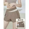 Pantalones Cortos de Fitness para Mujer con Cintura de Bloques de Color Nuevos 2026, Anti-Exposición, Secado Rápido, Transpirables, Pantalones Deportivos para Yoga, Running, Entrenamiento
