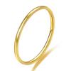 Anel Mobius 1mm Três Cores Aço Titânio Polido Ouro 18K Versátil Casal Simples Aço Inoxidável Atacado para Mulheres
