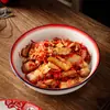 Cuenco Cerámico Estilo Hunan para Saltear, Plato Auspicioso y Deseoso para Saltear, Utensilios de Cocina, Cuenco Bajo Estilo Jiangxi, Uso Comercial