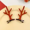 Pasador de Navidad Tocado Reno Cabello Estilo Carson Cuerno Clip Nuevo Niños Lindos Accesorios para el Cabello de Navidad