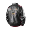 Chaqueta de Motociclista Bordada Pesada Estilo Hip-Hop Europeo y Americano para Hombre 2026 Chaqueta de Cuero para Hombre Chaqueta de Cuero PU