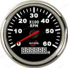 Tacômetro Tipo Ponteiro 6K Ecc85Mm9-32V para Modificação de Carro, Gerador, Iate, Máquinas Agrícolas, Uso Universal