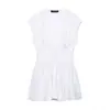Comercio Exterior Transfronterizo Ropa de Mujer 2026 Verano Nuevas Llegadas Estilo Europeo y Americano Moderno Vestido Mini de Popelina sin Mangas 4661348