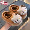 Pantuflas de Algodón Originales Hello Kitty para Niños Invierno Niñas Cálidas con Forro de Terciopelo y Piel Antideslizantes Zapatos de Algodón para Bebé HelloKitty
