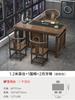 Combinación de mesa de té y silla de madera maciza, nueva mesa de centro de oficina china, adecuada para balcón de casa integrado, pequeña mesa de té de kung fu