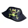 Sombrero de Pescador con Estampado Creativo de Rana para Comercio Exterior, Viajes al Aire Libre de Primavera y Verano, Sombrero para el Sol con Protección Solar para Hombres y Mujeres, Transfronterizo