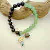 Pulseira de Contas de Vidro e Sândalo Preto Natural para Homens e Mulheres, Contas de Sândalo para Meditação, Contas de Oração Budistas, Contas de Madeira no Atacado