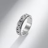 Amazon Anillo Giratorio de Acero Inoxidable con Estrella Hueca Escarchada y Luna Relieve Estrés Anillo para Mujer de Acero de Titanio Pulsera