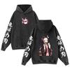 Comercio Exterior Demon Slayer Espada de Exterminio de Demonios Lavado Vintage Algodón Viejo Sudadera con Capucha para Hombre y Mujer