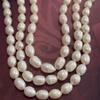 Collar de Perlas de Agua Dulce de Arroz Vintage Francés Celebridad de Internet Perla de Grano Grande Cadena Distintiva para Clavícula Collar Simple Versátil