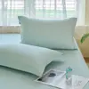 Fundas de almohada 100% algodón 48x74cm, juego de dos, para uso doméstico, funda interior individual de color liso de algodón puro para adulto