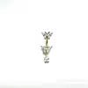 AliExpress eBay Amazon Explosões Unha Umbigo De Aço Inoxidável Com Zircon Umbigo Anel Corpo Piercing Jóias