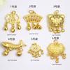 Pingente Sino Antigo de Ouro Caractere da Fortuna Cadeado da Paz Pingente Peixe Carpa Dourado Areia DIY Colar Acessórios de Joias Atacado
