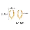 Pendientes de Aro Finos Lisos para Mujer, Chapados en Cobre con Oro de 14K, Texturizados, Pendientes Redondos Sencillos, Versátiles para el Trabajo, Antialérgicos