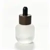 Frasco Conta-Gotas Plano Transparente 15ml 30ml em Estoque de Fábrica Engarrafamento de Óleo Essencial de Aromaterapia Essência Frasco Pequeno para Amostra