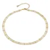 Cadena de Acero Inoxidable de una, dos o tres capas, que no se decolora, Cadena de Cuello, Cadena de Cuello con Cuentas Laterales Chapada en Oro Verdadero de 18K para Mujer
