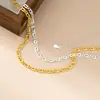 Pulsera de Plata S925 Nalan, Diseño Moderno y Sencillo para el Trabajo, Elegante Pulsera Ovalada Entrelazada con Patrón S8503