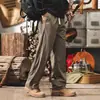 Pantalones Frescos de Seda de Hielo para Hombre, Estilo Delgado de Verano, Pantalones Casuales para Hombre para Deportes al Aire Libre, Pantalones Largos de Secado Rápido Sueltos Estilo Americano para Viajar al Trabajo