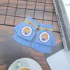Guantes para niños otoño e invierno cálidos de medio dedo con tapa de dibujos animados lindos de punto con dedos descubiertos para bebé con forro polar engrosado para niños y niñas