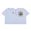 Camiseta de Manga Corta de Algodón Puro para Hombre con Estampado Creativo, Nueva Moda de Verano, Marca, Peso Pesado 230g, Informal, Holgada