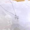 Collar de alta gama estilo japonés y coreano con microincrustaciones de circón clip para oreja sin perforación accesorios para vestido de novia collar de perlas con lazo