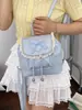 Mochila de renda com laço transfronteiriça de nicho para mulheres, nova moda 2026, bolsa de mão de viagem de alta qualidade