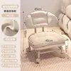 Taburete Pequeño Giratorio con Ruedas, Taburete Bajo para Uso Doméstico, Taburete para Cambiarse los Zapatos, Banco Infantil con Ruedas, Silla con Respaldo Sellador de Costuras