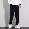 Pantalones largos europeos de algodón cálido transfronterizos con cintura elástica, pantalones casuales holgados versátiles para hombre de talla grande, nuevos pantalones de pierna recta estilo jogger
