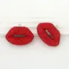 Novo Pingente de Argila Macia Lábio Vermelho Grande com Pedras de Strass Completo Pingente Criativo DIY para Joias Chaveiro Pingente de Bolsa Venda Direta da Fábrica