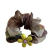 Goma para el pelo plisada floral dulce estilo coreano para mujer, elegante accesorio para moño bajo, nueva goma para el pelo de verano 2026